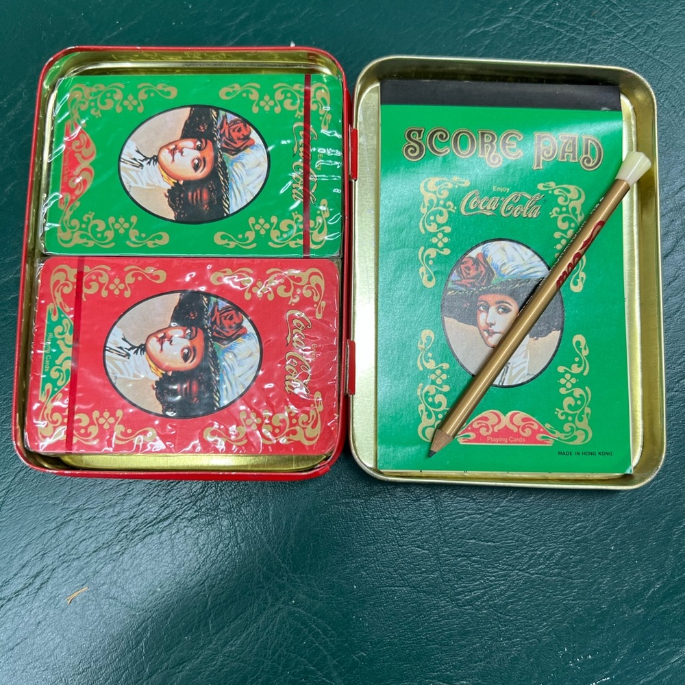Coca Cola Vintage Card Game Set - Red and Green
